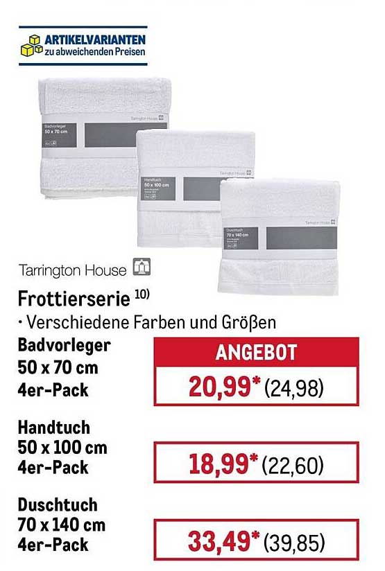 Tarrington House Frottiererie 10) • Verschiedene Farben und Größen Badvorleger 50 x 70 cm 4er-Pack