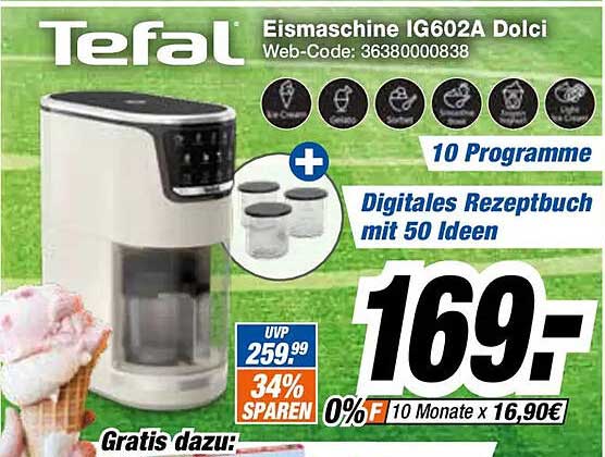 Tefal Eismaschine IG602A Dolci