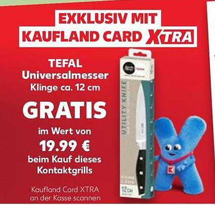TEFAL Universalmesser Klinge ca. 12 cm GRATIS im Wert von 19.99 € beim Kauf dieses Kontaktgrills