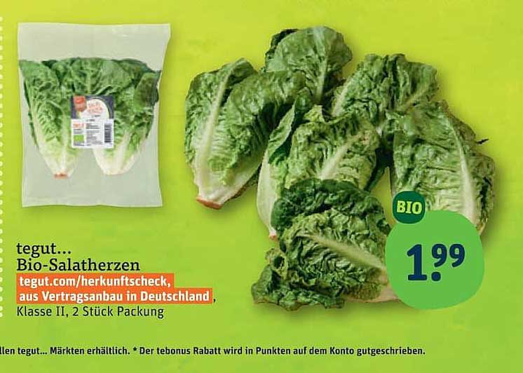 tegut... Bio-Salatherzen