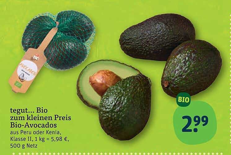 tegut... Bio zum kleinen Preis Bio-Avocados