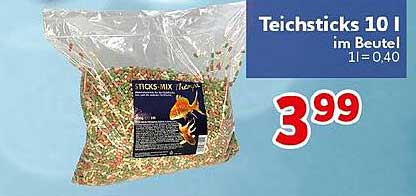 Teichsticks 10 l im Beutel 1 l = 0,40