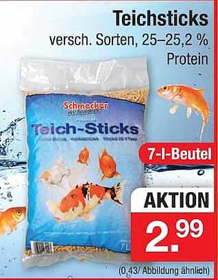 Teichsticks versch. Sorten, 25–25,2 % Protein