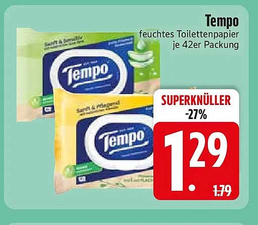 Tempo feuchtes Toilettenpapier je 42er Packung
