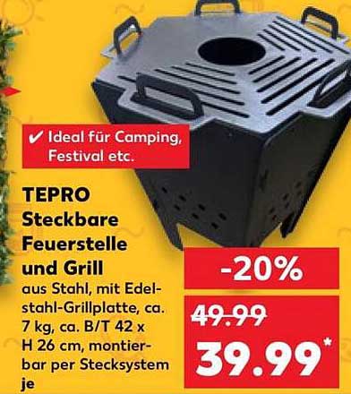 TEPRO Steckbare Feuerstelle und Grill