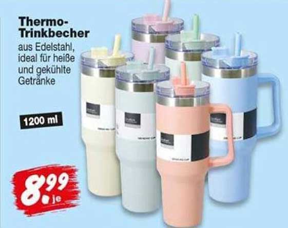 Thermo-Trinkbecher aus Edelstahl, ideal für heiße und gekühlte Getränke