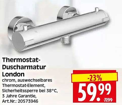 Thermostat-Duscharmatur London