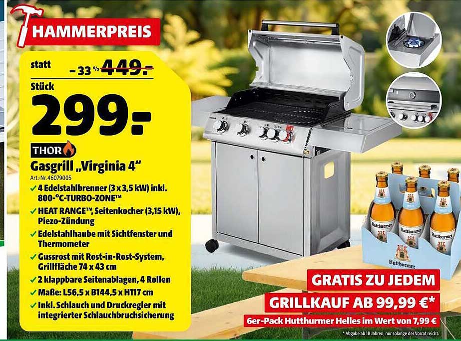 THOR Gasgrill „Virginia 4“