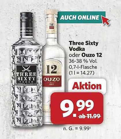Three Sixty Vodka oder Ouzo 12