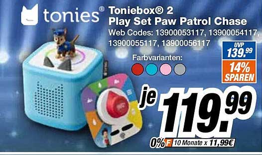 Tonies Toniebox® 2 Play Set Paw Patrol Chase