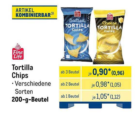 Tortilla Chips • Verschiedene Sorten 200-g-Beutel