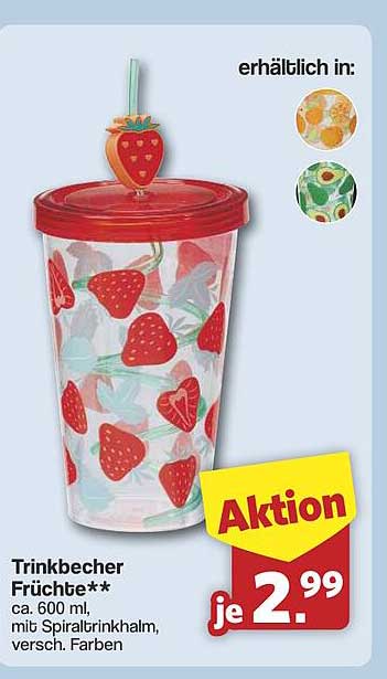 Trinkbecher Früchte**