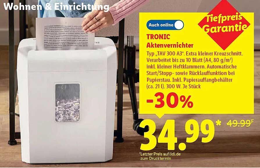 TRONIC Aktenvernichter