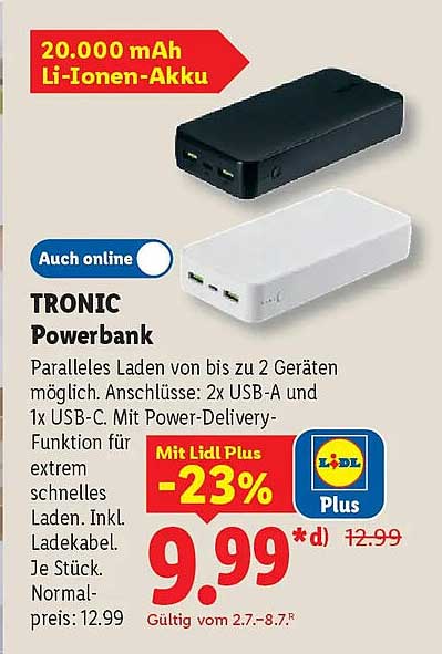 TRONIC Powerbank