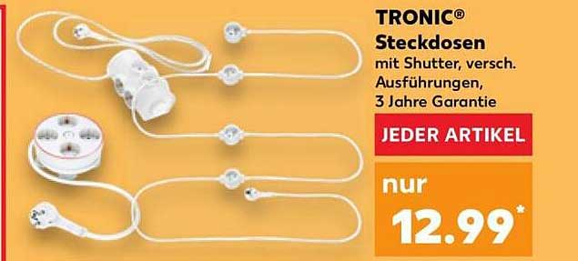 TRONIC Steckdosen mit Shutter, versch. Ausführungen, 3 Jahre Garantie
