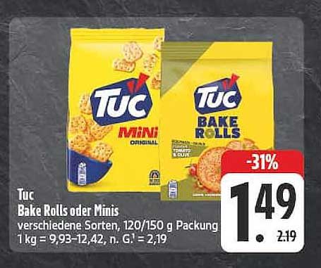 Tuc Bake Rolls oder Minis