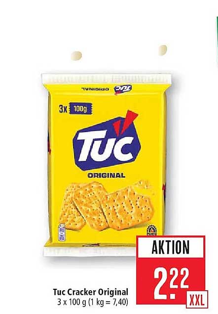 Tuc Cracker Original 3 x 100 g (1 kg = 7,40)