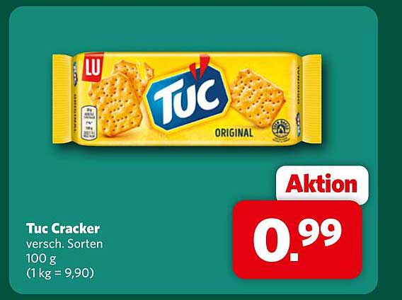 Tuc Cracker versch. Sorten 100 g (1 kg = 9,90)