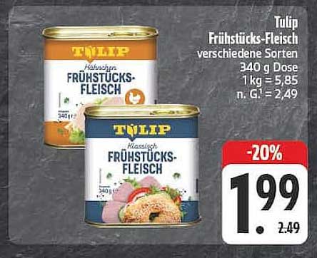 Tulip Frühstücks-Fleisch verschiedene Sorten 340 g Dose
