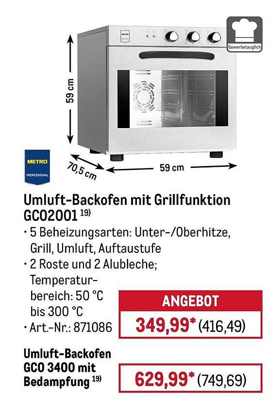 Umluft-Backofen mit Grillfunktion GC02001