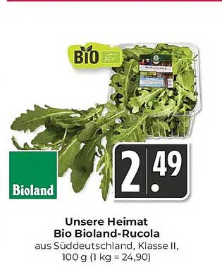 Unsere Heimat Bio Bioland-Rucola