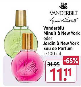 Vanderbilt Minuit à New York oder Jardin à New York Eau de Parfum je 100 ml
