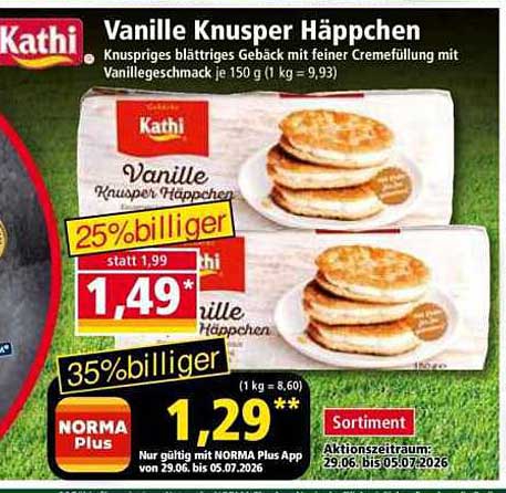 Vanille Knusper Häppchen