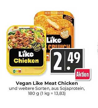 Vegan Like Meat Chicken und weitere Sorten aus Sojaprotein