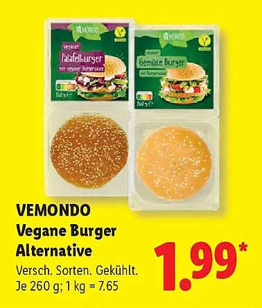 VEMONDO Vegane Burger Alternative