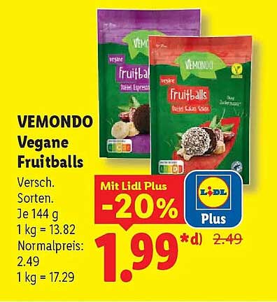 VEMONDO Vegane Fruitballs