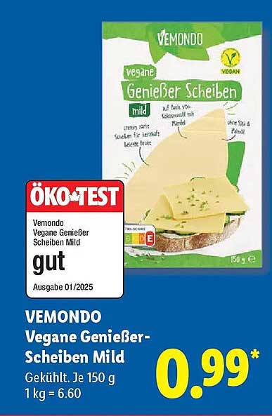 VEMONDO Vegane Genießer-Scheiben Mild