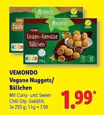 VEMONDO Vegane Nuggets/Bällchen