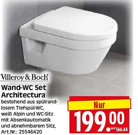 Villeroy & Boch Wand-WC Set Architectura