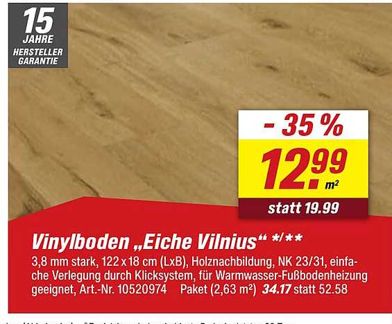 Vinylboden „Eiche Vilnius“ */**
