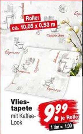 Vliese-tapete mit Kaffee-Look