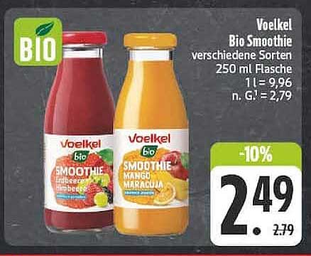 Voelkel Bio Smoothie verschiedene Sorten 250 ml Flasche