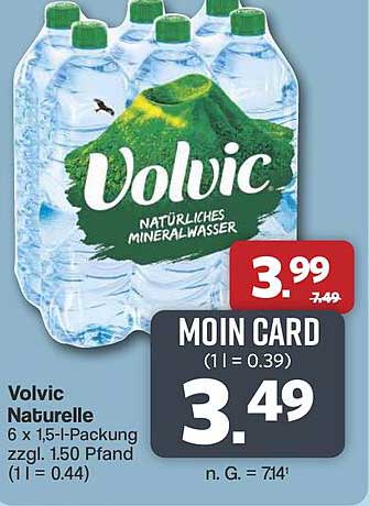 Volvic Naturelle 6 x 1,5-l-Packung zzgl. 1,50 Pfand
