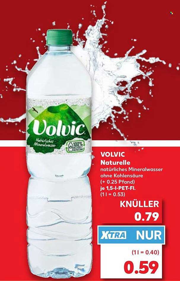 VOLVIC Naturelle natürliches Mineralwasser ohne Kohlensäure (+ 0.25 Pfand) je 1.5-l-PET-Fl.