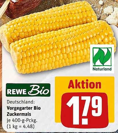 Vorgegarte Bio Zuckermais