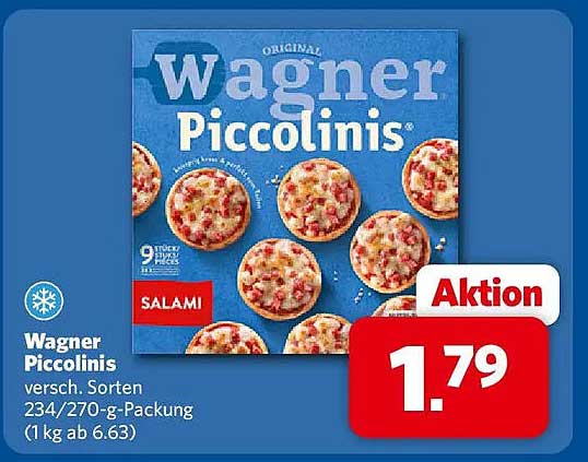 Wagner Piccolinis versch. Sorten 234/270-g-Packung (1 kg ab 6.63)