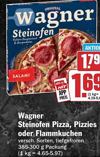 Wagner Steinofen Pizza, Pizzies oder Flammkuchen