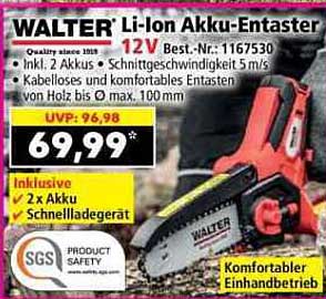 WALTER Li-Ion Akku-Entaster 12V