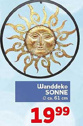 Wanddeko SONNE Ø ca. 61 cm