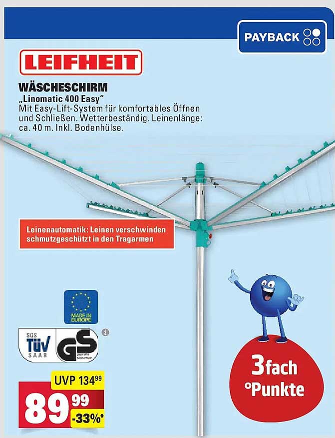 WÄSCHESCHIRM „Linomatic 400 Easy“