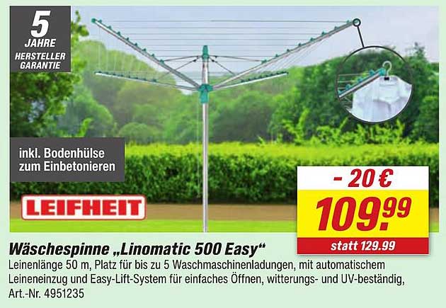 Wäschespinne „Linomatic 500 Easy“