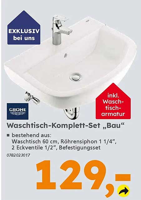 Waschtisch-Komplett-Set „Bau“