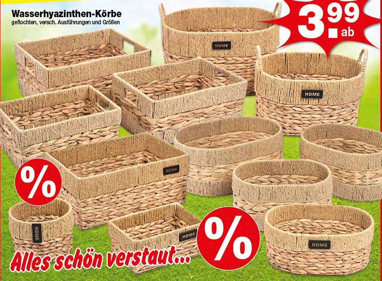 Wasserhyazinthen-Körbe