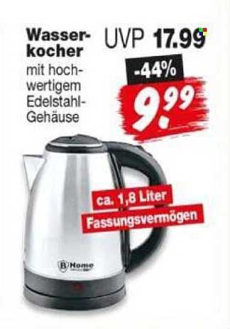 Wasserkocher mit hochwertigem Edelstahl-Gehäuse