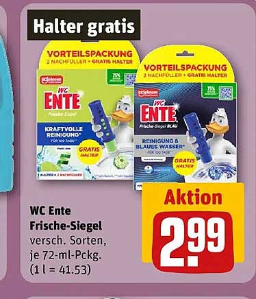 WC Ente Frische-Siegel versch. Sorten, je 72-ml-Pckg. (1 l = 41.53)