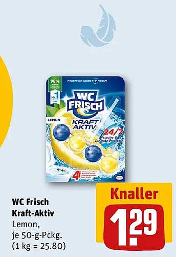 WC Frisch Kraft-Aktiv Lemon, je 50-g-Pckg. (1 kg = 25.80)